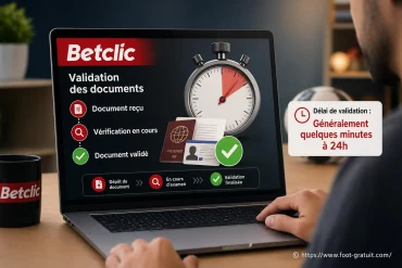 Combien de temps Betclic met-il à valider les documents ?