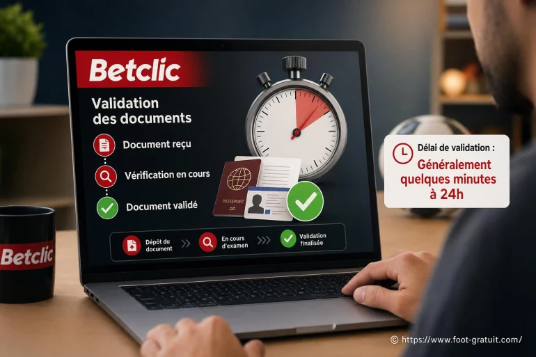 Combien de temps Betclic met-il à valider les documents ?