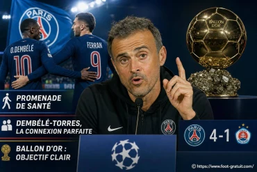 Promenade de santé, Dembélé-Torres, Ballon d’Or : les vérités de Luis Enrique après PSG-Slovan Bratislava