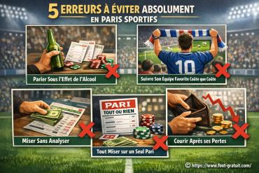 5 erreurs à éviter absolument en paris sportifs pour maximiser vos gains
