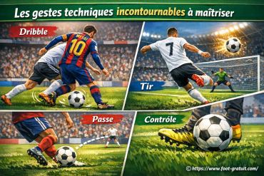 Les gestes techniques incontournables à maîtriser au football