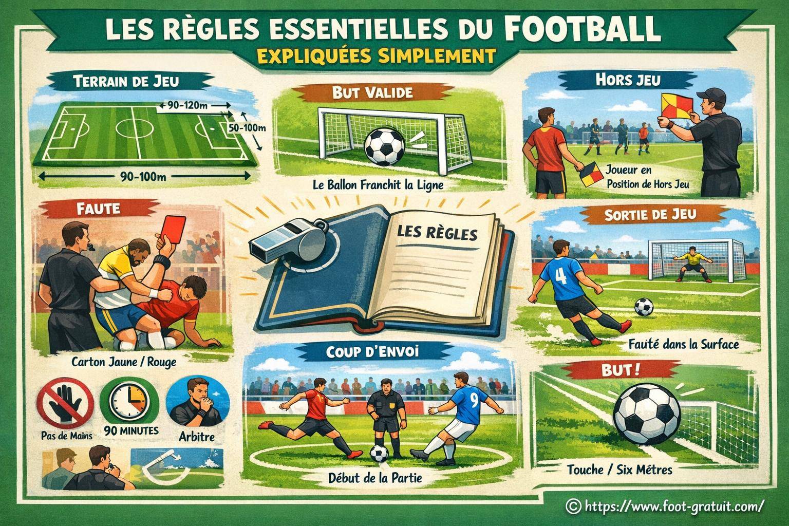 Les règles essentielles du football expliquées simplement