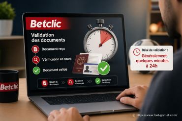 Combien de temps Betclic met-il à valider les documents ?